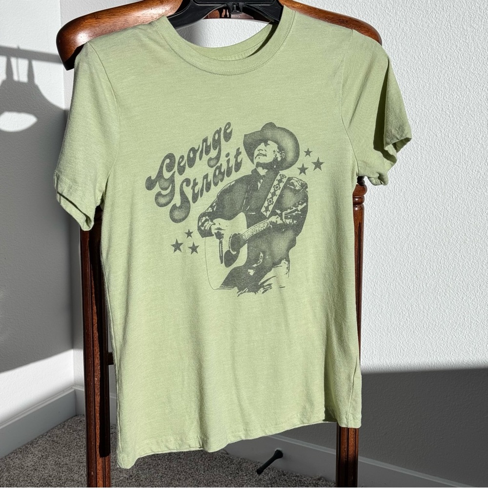 Wrangler George Strait Graphic Tee XS Green Country Western Cowboy T Shirt